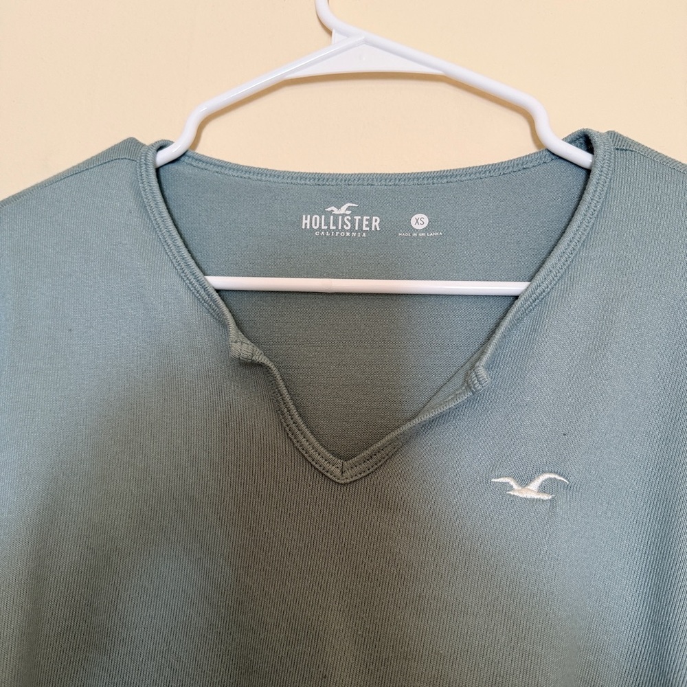 Hollister Olive V-Neck Top